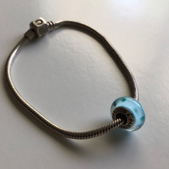 Pandora Jewelry - Clear Blue Glass Pandora Bead